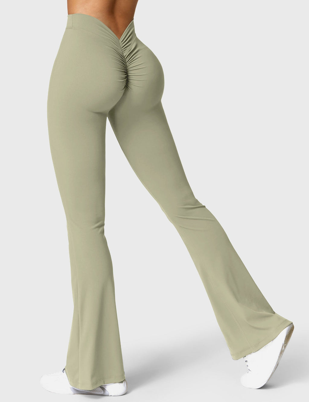 Women's Scrunch Flared Yoga Leggings – High Waist Seamless Leggings