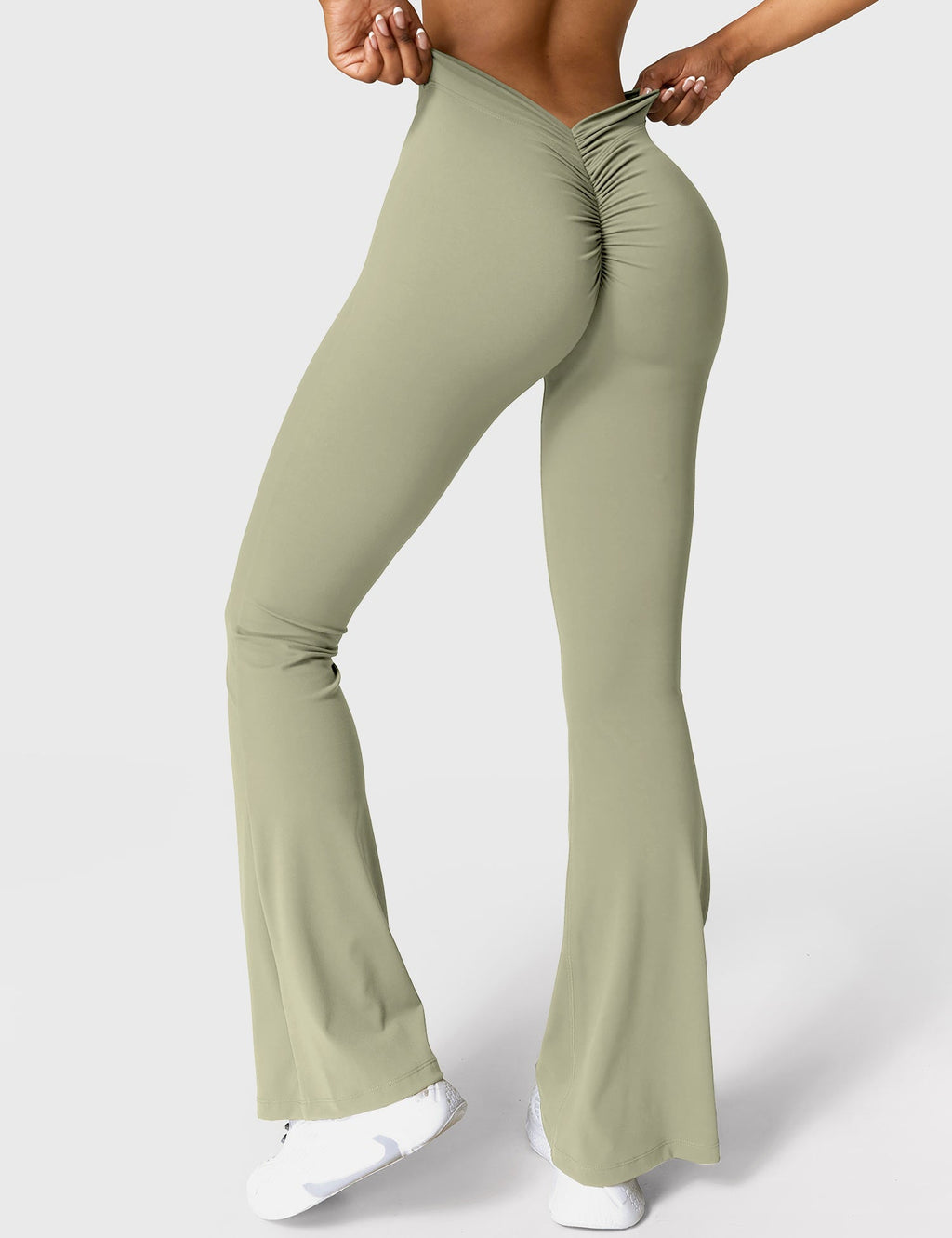 Women's Scrunch Flared Yoga Leggings – High Waist Seamless Leggings