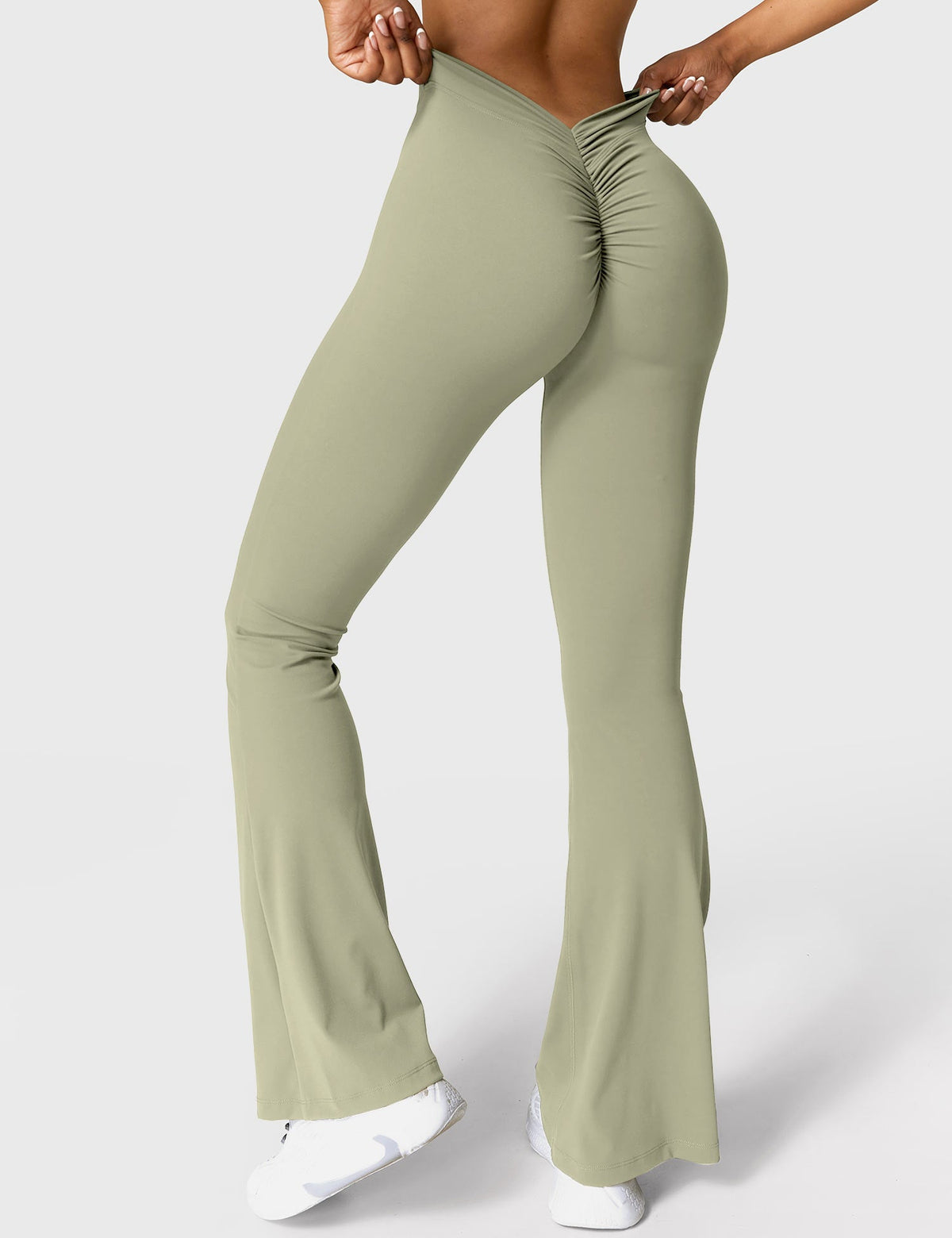 Women's Scrunch Flared Yoga Leggings – High Waist Seamless Leggings