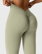 Women's Scrunch Flared Yoga Leggings – High Waist Seamless Leggings
