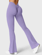 Women's Scrunch Flared Yoga Leggings – High Waist Seamless Leggings