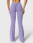 Women's Scrunch Flared Yoga Leggings – High Waist Seamless Leggings