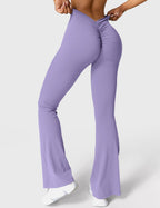 Women's Scrunch Flared Yoga Leggings – High Waist Seamless Leggings