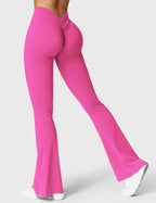 Women's Scrunch Flared Yoga Leggings – High Waist Seamless Leggings
