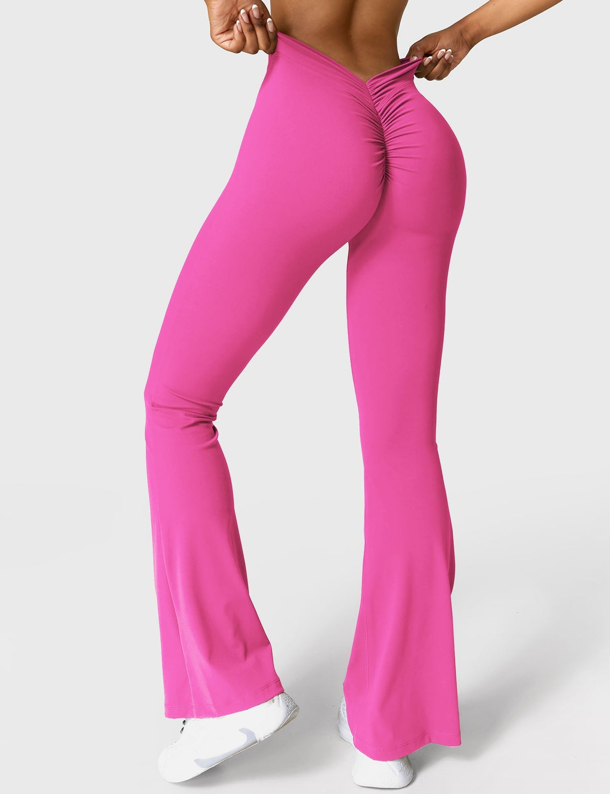 Women's Scrunch Flared Yoga Leggings – High Waist Seamless Leggings