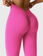 Women's Scrunch Flared Yoga Leggings – High Waist Seamless Leggings