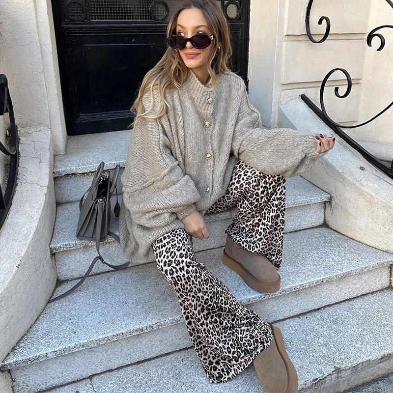 Women's Oversized Long Vest – Gold Button Relaxed Fit Vest