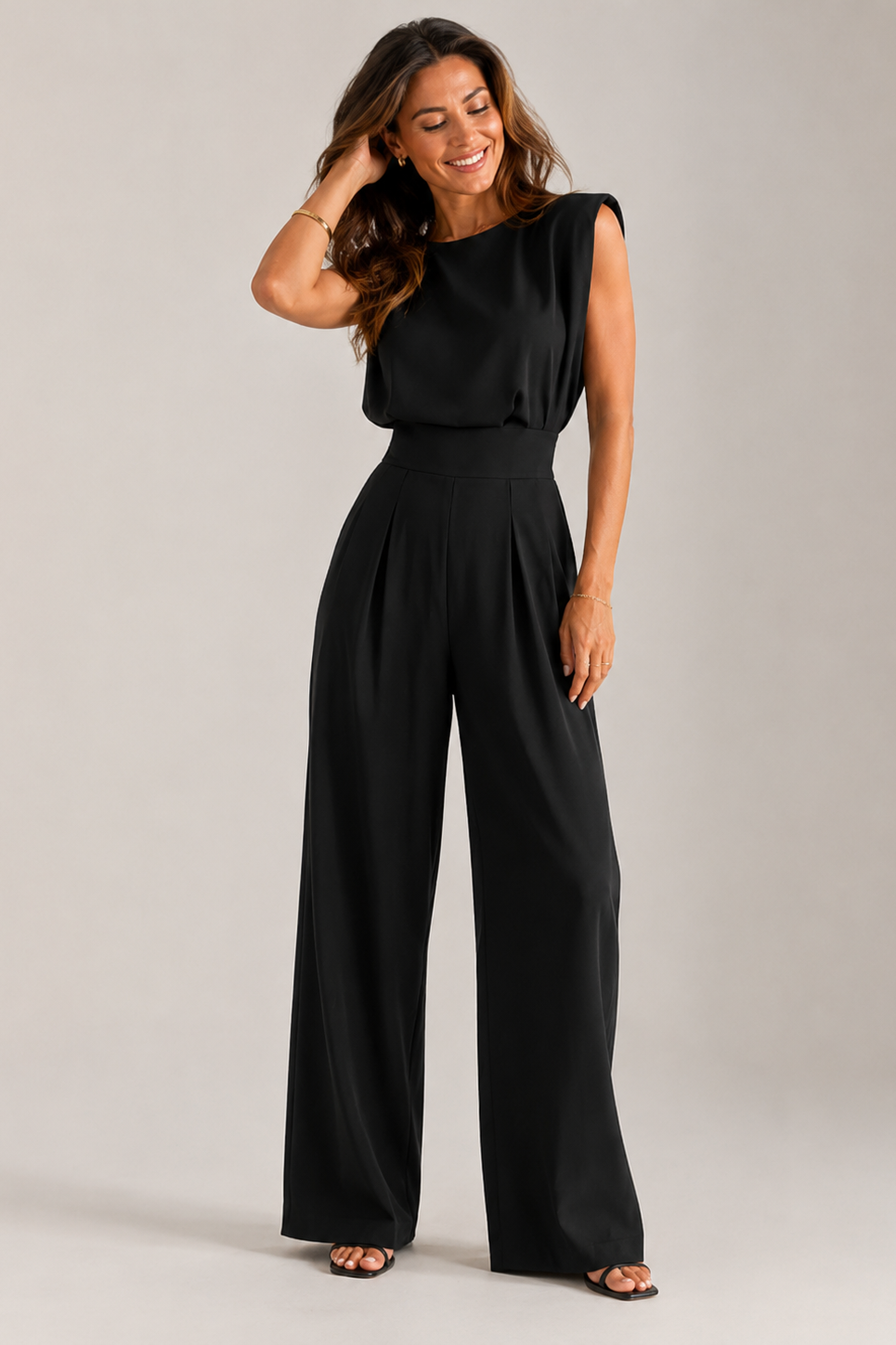 Women's Straight Leg Jumpsuit – Sleeveless Utility Jumpsuit